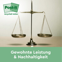 Post-it Haftnotizen Recycling notes, 51 x 38 mm, mehrfarbig