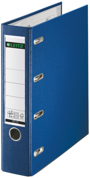 LEITZ Plastik-Doppelordner für 2 x A5 quer, 75 mm, blau