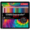 STABILO Aquarell-Buntstift aquacolor "ARTY", 24er Metalletui