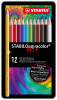STABILO Aquarell-Buntstift aquacolor "ARTY", 12er Metalletui