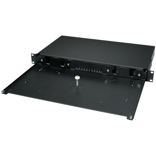 LogiLink Frontblende für 19" Spleißbox, 24 Ports, schwarz
