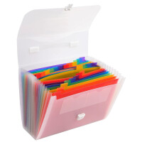 EXACOMPTA Fächermappe mit Griff Crystal, 24 Fächer