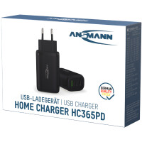 ANSMANN USB-Ladegerät Home Charger HC365PD, USB-A 2x...