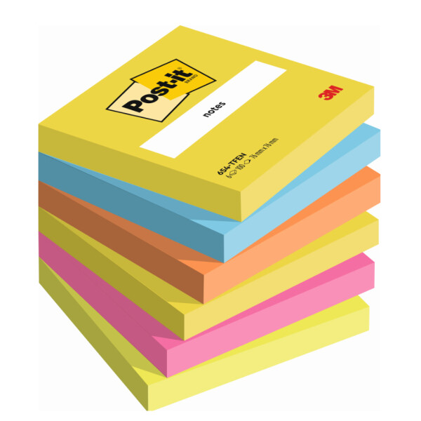 Post-it Haftnotizen notes, 76 x 76 mm, Energetic, Promo 8+4
