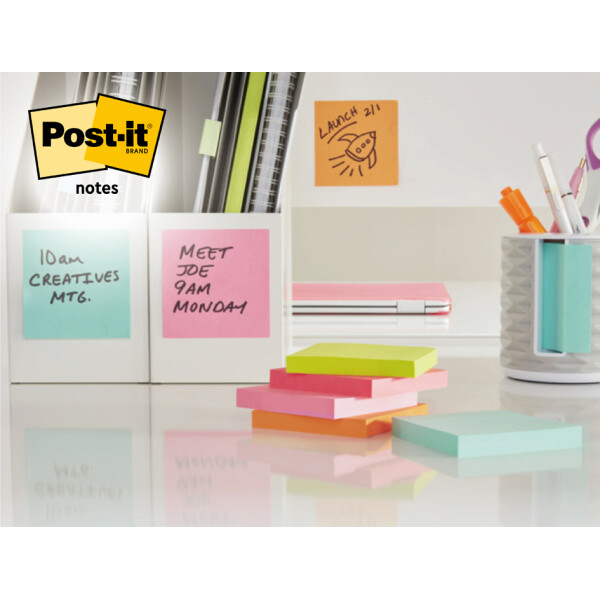 Post-it Haftnotizen notes, 76 x 76 mm, Energetic, Promo 8+4