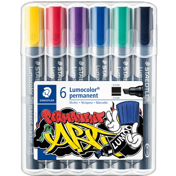 STAEDTLER Lumocolor Permanent-Marker 350, 6er Etui