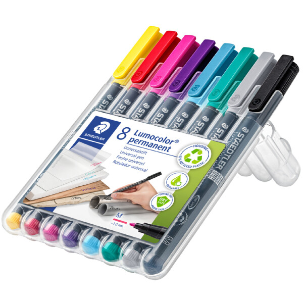STAEDTLER Lumocolor Permanent-Marker 317M, 8er Etui