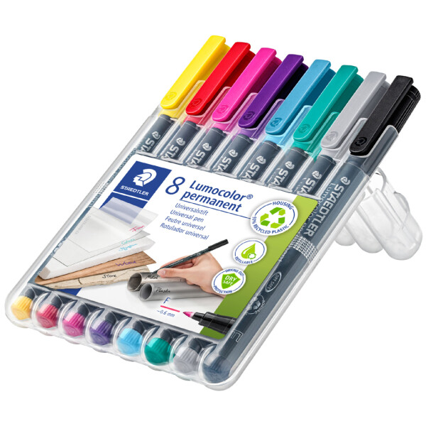 STAEDTLER Lumocolor Permanent-Marker 318F, 8er Etui