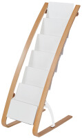 ALBA Prospekt-Bodenständer, 6 Fächer, Breite: 340 mm, weiß