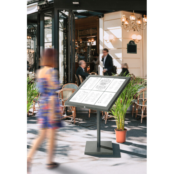 Securit Standfuß für LED-Schaukasten COATED STEEL, 1.380 mm