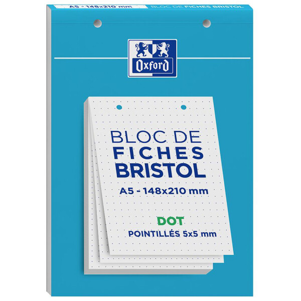 Oxford Karteikarten, DIN A5, kariert, weiß