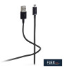 FLEXLINE USB-Anschlusskabel, USB-A - USB-B, schwarz, 1,0 m