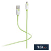 FLEXLINE Daten- & Ladekabel, USB-A - USB-B, grün, 0,3 m