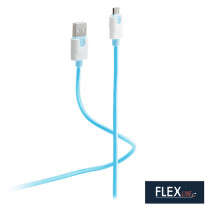 FLEXLINE Daten- & Ladekabel, USB-A - USB-B, grün, 0,9 m