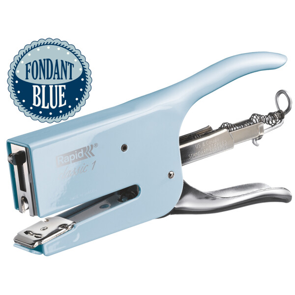 Rapid Heftzange Classic K1 Retro Fondant Blue, hellblau