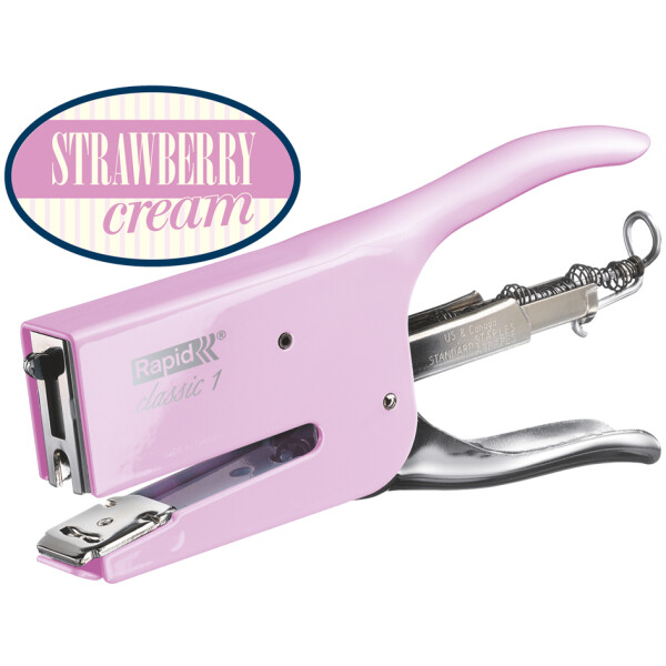 Rapid Heftzange Classic K1 Retro Strawberry Cream, rosa