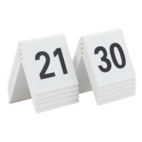 Securit Tischnummernset 51 - 60, weiß, Acryl