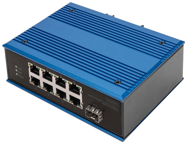 DIGITUS Fast Ethernet PoE Switch Unmanaged, 8-Port
