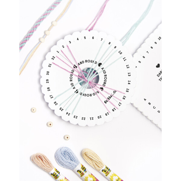 folia Kumihimo Bracelets-Set PASTELL RAINBOW, 16-teilig