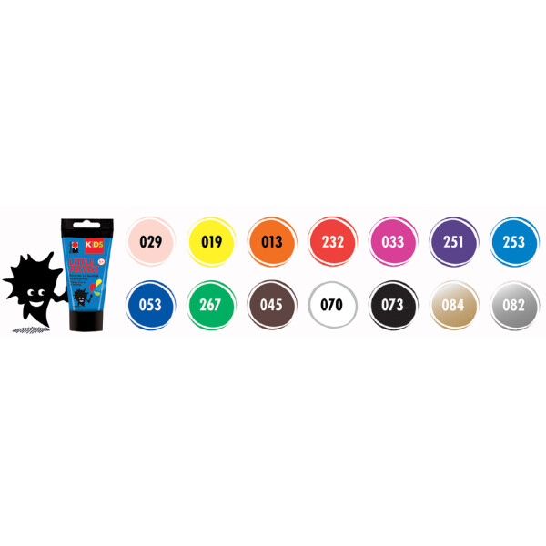 Marabu KiDS Bastelfarbe Little Artist, 75 ml, gelb