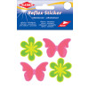 KLEIBER Reflex-Sticker "Blume & Schmetterling", gelb pink