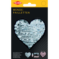 KLEIBER Wendepailletten Herz, pink-silber