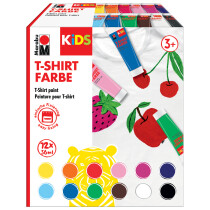 Marabu KiDS T-Shirt Farbe, Tube, 36 ml, 12er Set