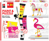 Marabu KiDS Paint & Puzzle Set Little Artist, Flamingo