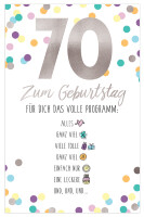 SUSY CARD Geburtstagskarte - 70. Geburtstag "Emoji...
