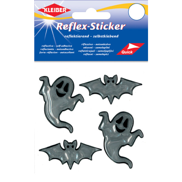 KLEIBER Reflex-Sticker "Fledermaus & Gespenst", silber