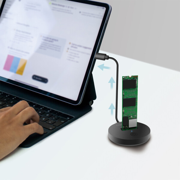 LogiLink USB 3.2 Gen 2 Festplatten Docking Station, schwarz
