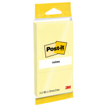 Post-it Notes Haftnotizen, 38 x 51 mm, gelb, Blister