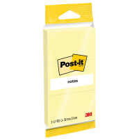Post-it Haftnotizen notes, 38 x 51 mm, gelb, Blister