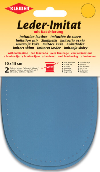 KLEIBER Leder-Imitat mit Kaschierung, 100 x 150 mm, blau