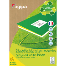 agipa Recycling Vielzweck-Etiketten, 199,6 x 289,1 mm,...