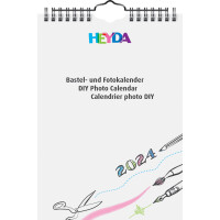 HEYDA Kreativ-Wandkalender 2024, DIN A5, weiß