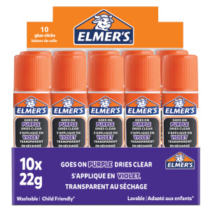 ELMERS Klebestift Disappearing Purple, 22 g, 10er Box