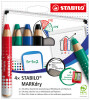 STABILO Whiteboard-Marker MARKdry, 4er Etui