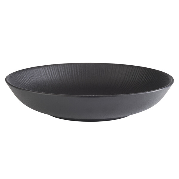 APS Speiseteller NERO tief, Durchmesser: 225 mm, schwarz