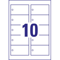 AVERY Zweckform Anhänger, Folie, matt, 90 x 50 mm, weiß