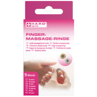 HARO Finger-Massage-Ringe, aus Carbonstahl, 5er-Set