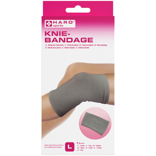 HARO Sportbandage "Knie", Größe: XL, grau