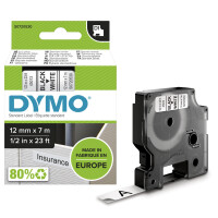 DYMO D1 Schriftbandkassette schwarz transparent, 19 mm x 7 m