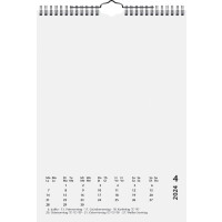 HEYDA Kreativ-Wandkalender 2024, DIN A4, weiß