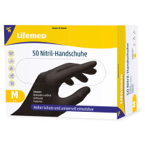 Lifemed Nitril-Handschuh, schwarz, puderfrei,...