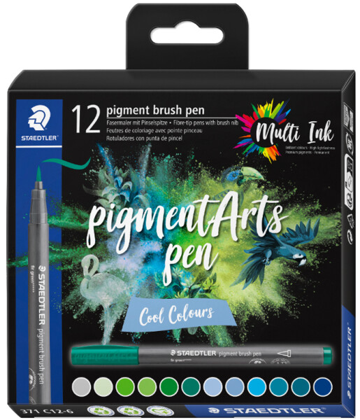 STAEDTLER Fasermaler pigment brush pen "Pastel Colours"