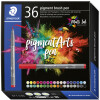 STAEDTLER Fasermaler pigment brush pen, 24er Kartonetui