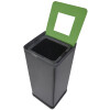 ALBA Wertstoffsammelbox für Restmüll, schwarz grün, 50 Liter