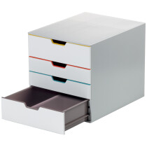 DURABLE Schubladenbox VARICOLOR MIX 4, 4 Schubladen, weiß