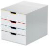 DURABLE Schubladenbox VARICOLOR MIX 4, 4 Schubladen, weiß